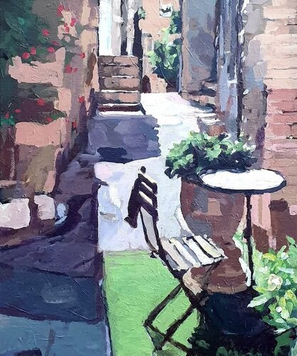 Coin de soleil à Mougins van Manejudith Sitruk, Schilderij te koop op Singulart
