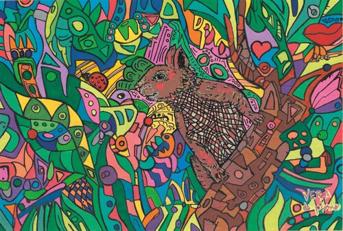 Ardilla Reina by Vera Karina Cannita, Painting for Sale on Singulart