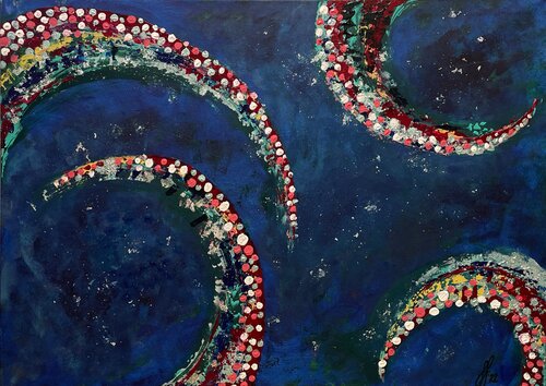 Once There Were Fish van Fie Freja Sandkamm, Schilderij te koop op Singulart