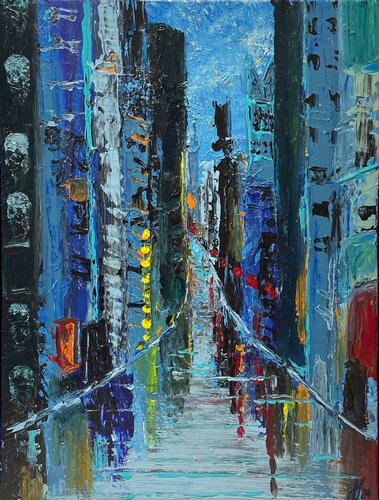 City by Night di Fie Freja Sandkamm, Pittura in vendita su Singulart