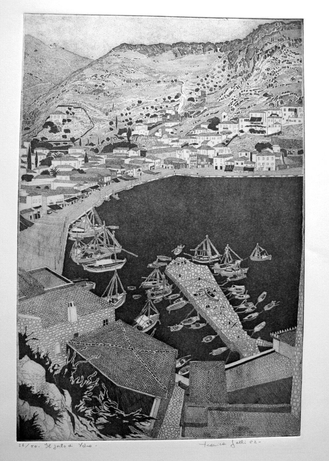 The Port of Hydra Federica Galli Druck zu verkaufen