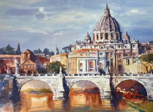 "The Heart of the Eternal City" by Vasyl Kohutych, 絵画 for Sale on Singulart