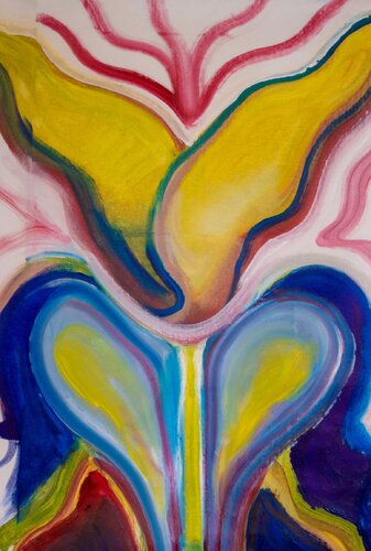 Yellow Flora van Alyssa Sclafani, Schilderij te koop op Singulart