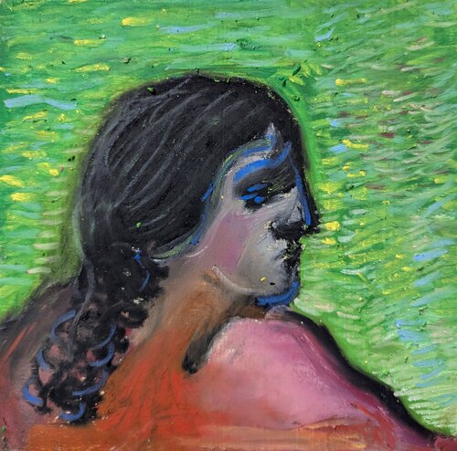 Side Profile Portrait de Alyssa Sclafani, Pintura a la venta en Singulart