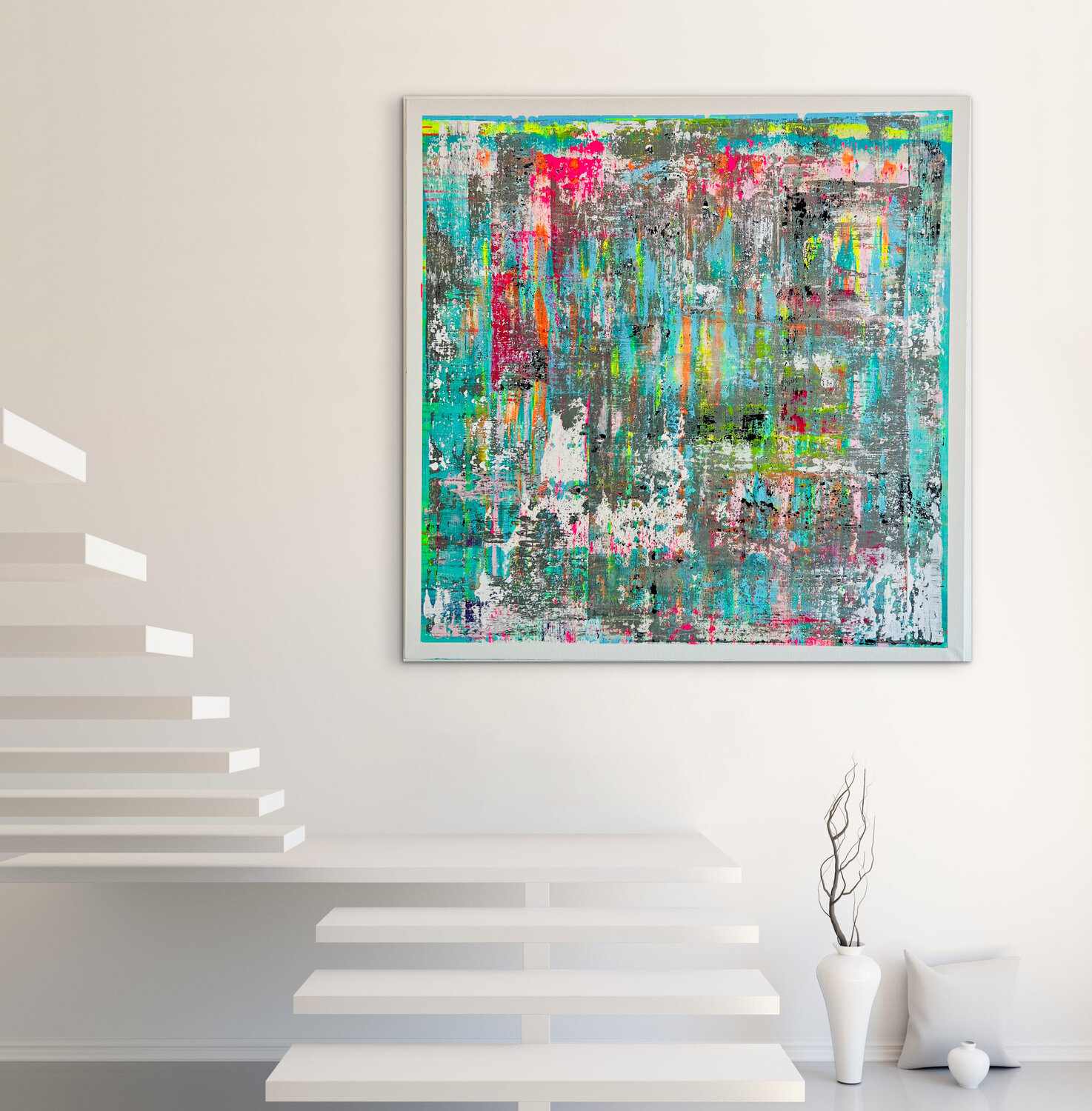 Abstrakt Acryl on Canvas Sandra Richter Dipinto originale in vendita