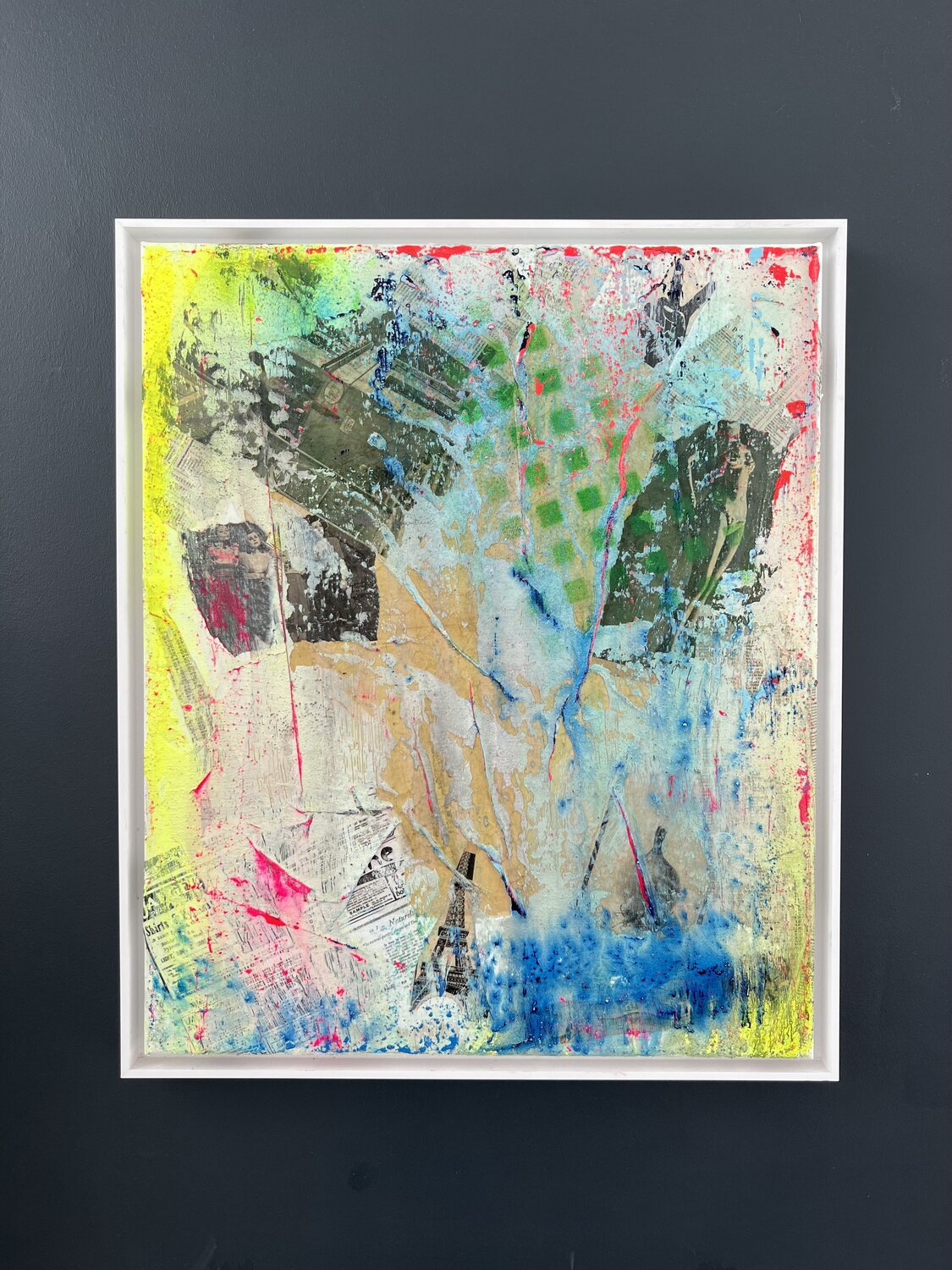 Vintage Pop Collage Sandra Richter Dipinto originale in vendita