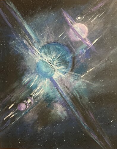 Planetary collision von Cayla Boatwright, Malerei kaufen auf Singulart
