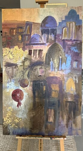 Descret Love الحب الممنوع par Zeina Alami, Peinture en vente sur Singulart