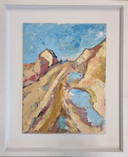 Cottage in the Sand Dunes di Grace Pattinson, Pittura in vendita su Singulart