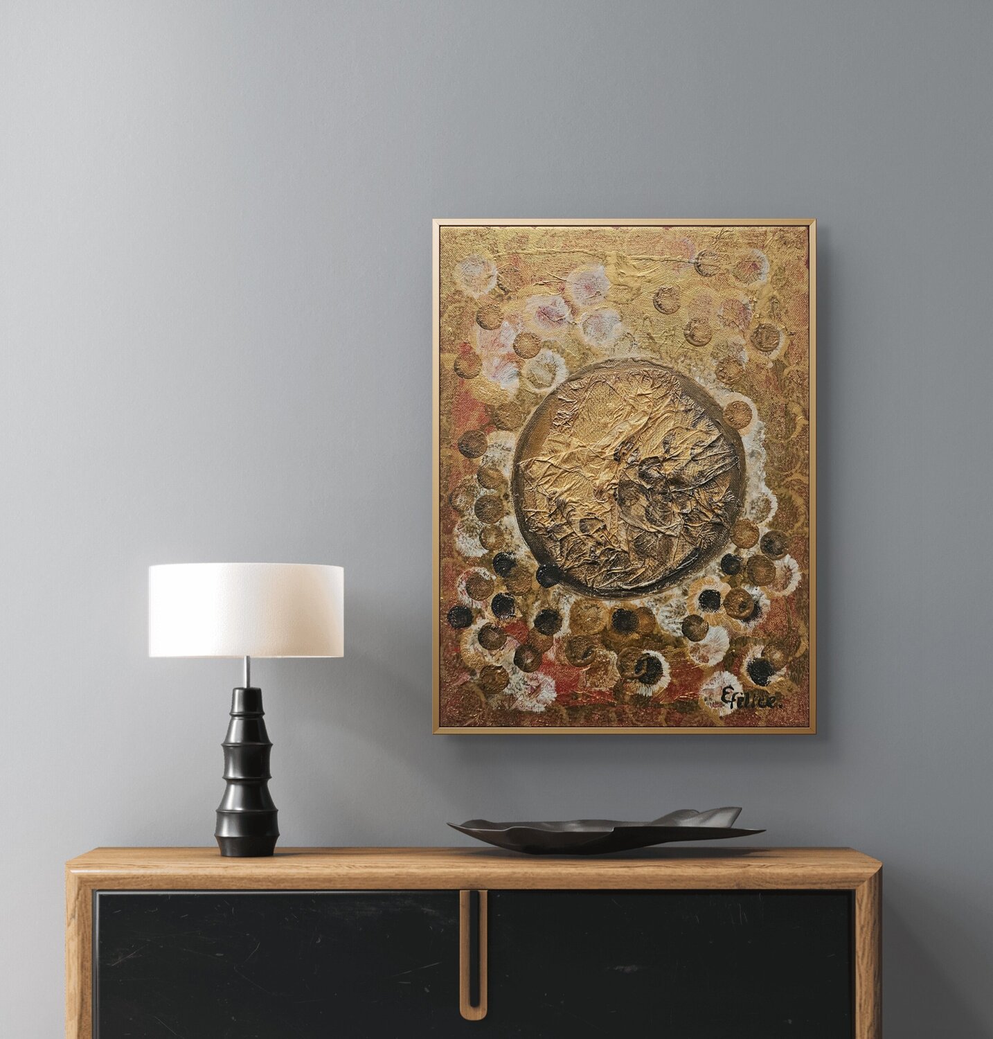 Lunas y monedas Eva Felice Originalgemälde zu verkaufen