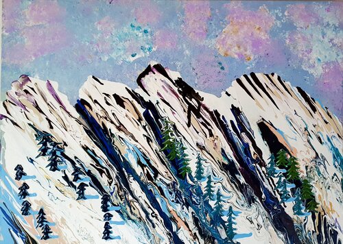 Abstract Living Mountains #2 by Gordana Brousek, 油畫 for Sale on Singulart