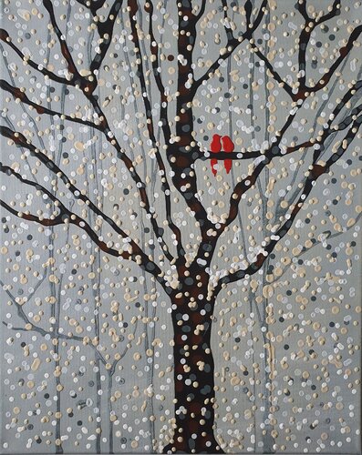 Zweisamkeit im Winterlicht di Gordana Brousek, Pittura in vendita su Singulart