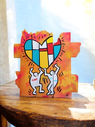 " Haring X Mondrian" von So Moon (Sophie) Müller, Malerei kaufen auf Singulart