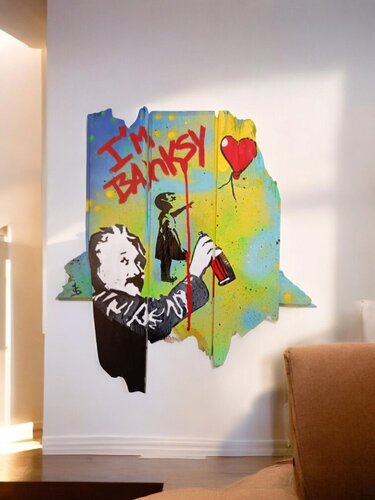 " I'm Banksy " von So Moon (Sophie) Müller, Malerei kaufen auf Singulart