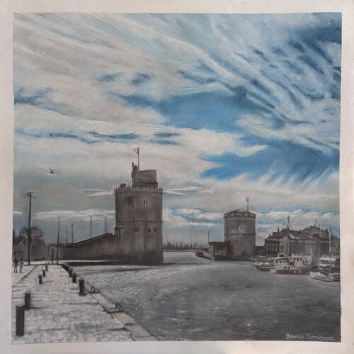 Port de la Rochelle di Xavier Bertrand, Pittura in vendita su Singulart