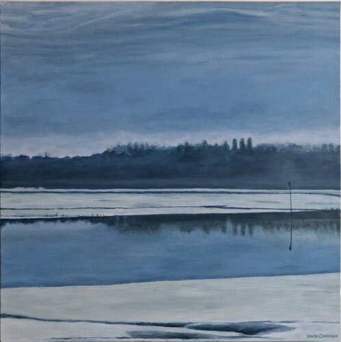 Entre ciel et eau saumâtre di Xavier Bertrand, Pittura in vendita su Singulart