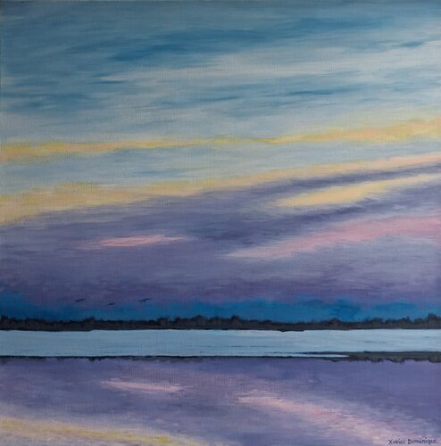 Crépuscule de bord de mer par Xavier Bertrand, Peinture en vente sur Singulart
