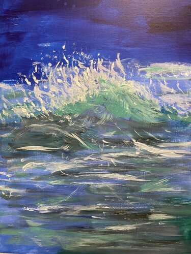 VAGUE en mer démontée by Jean-pierre Georlette, Painting for Sale on Singulart