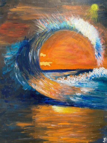 La mer s'offre en spectacle by Jean-pierre Georlette, Painting for Sale on Singulart