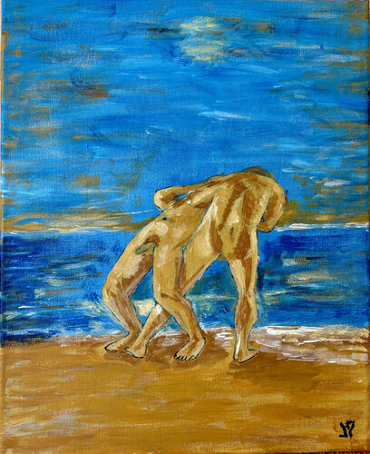 Jeu de plage by Jean-pierre Georlette, 회화 for Sale on Singulart