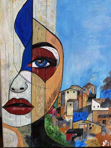 L'âme du village by Jean-pierre Georlette, Painting for Sale on Singulart