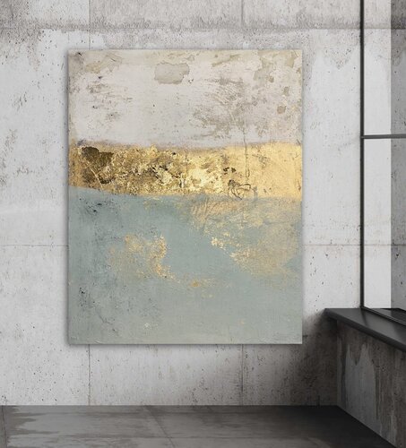 Goldener Horizont van Stefanie Raus, Schilderij te koop op Singulart