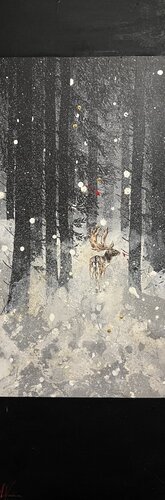 le daim en forêt de arnaud vannier, Pintura a la venta en Singulart