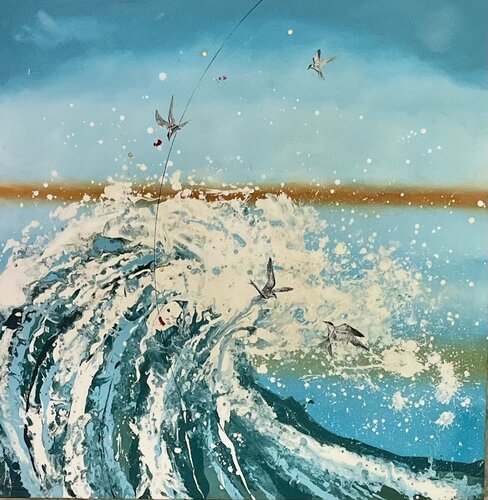 la vague et les sternes de arnaud vannier, Pintura a la venta en Singulart