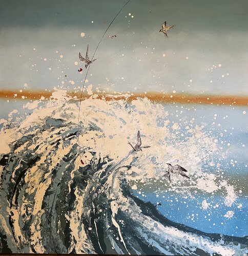 la vague et les sternes de arnaud vannier, Pintura a la venta en Singulart