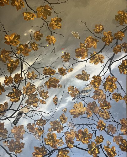 les geais et le platane by arnaud vannier, Painting for Sale on Singulart