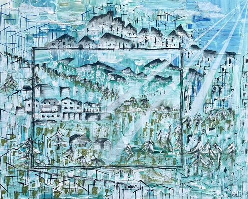 Interpretare i tuoi paesaggi van Angelica Vittone, Schilderij te koop op Singulart