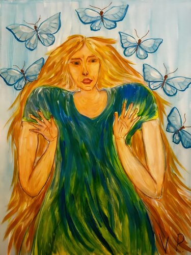 Don't touch my butterflies di Valeria Pogliani, Pittura in vendita su Singulart