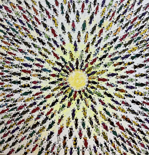 My Golden Mom di Augustin Hakizimana, Pittura in vendita su Singulart