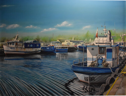 PORT ŁEBA de Aleksander Stolicki, Pintura a la venta en Singulart
