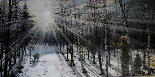 polowanie de Aleksander Stolicki, Pintura a la venta en Singulart