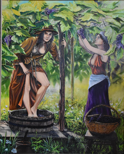 winobranie by Aleksander Stolicki, Painting for Sale on Singulart