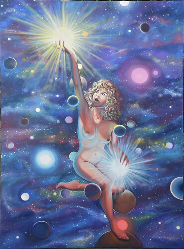 SIĘGAJ GWIAZD, ŻYJ W GWIAZDACH van Aleksander Stolicki, Schilderij te koop op Singulart