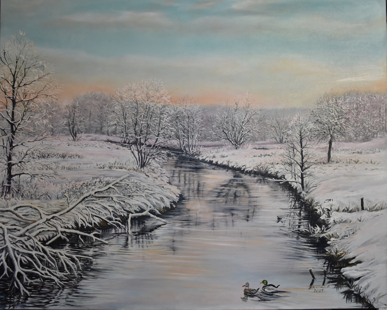 RZEKA ŁEBA ZIMĄ Aleksander Stolicki