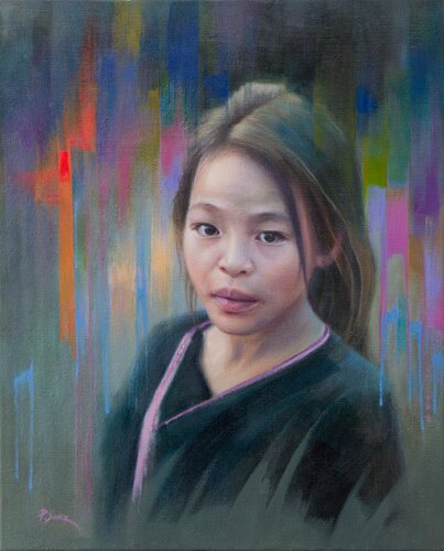 Asian girl van Pedro Sanz, Schilderij te koop op Singulart