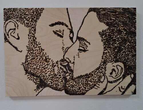 Kuss der Leidenschaft by Achim Horras, Painting for Sale on Singulart