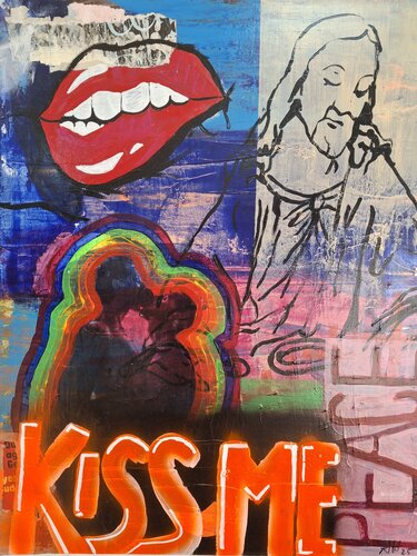 Kiss me gay by Achim Horras, Painting for Sale on Singulart