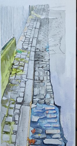 Trottoir pavé di France Gouge, Opera su carta in vendita su Singulart