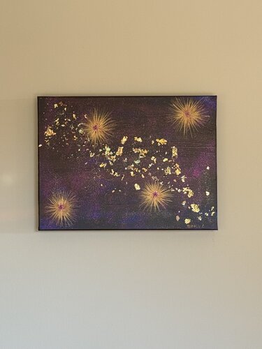 Constellations dorées van Catherine Mathieu, Schilderij te koop op Singulart