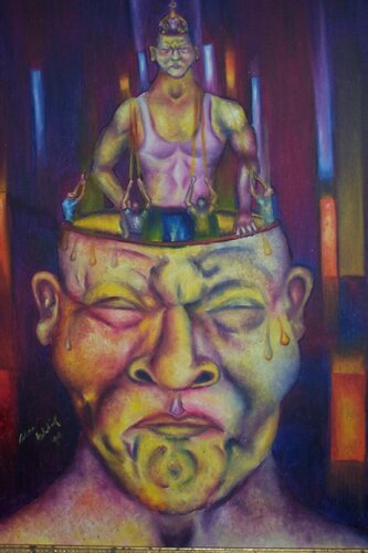 The Ego that will not be held down par Alan Reddick, Peinture en vente sur Singulart