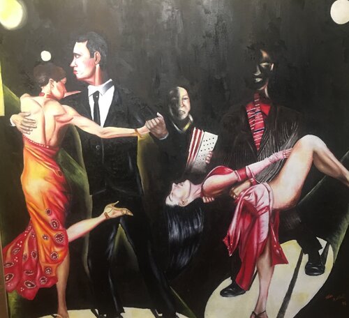 The last and next to last tango von Alan Reddick, Malerei kaufen auf Singulart