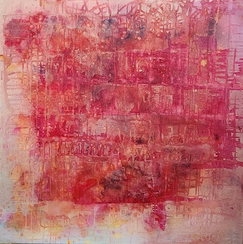 Crimson Lattice di Elena Shcherbina, Pittura in vendita su Singulart