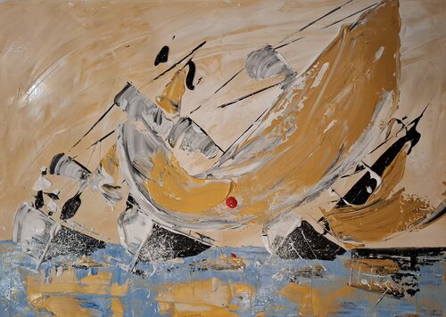 The Golden Fleet van Nataša Vujnović, Schilderij te koop op Singulart