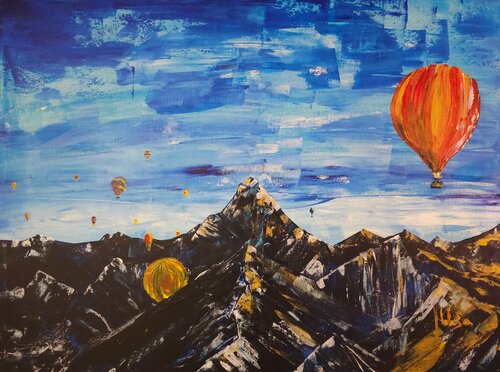 Soaring Peaks van Nataša Vujnović, Schilderij te koop op Singulart