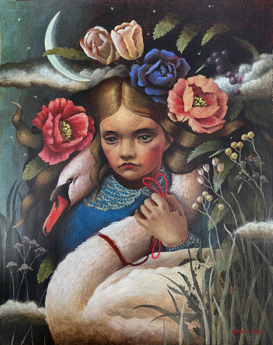 The Wild Swans de Liza Basay, Pintura a la venta en Singulart