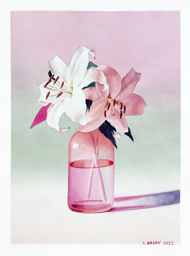 Rosy Lilies de Liza Basay, Pintura a la venta en Singulart